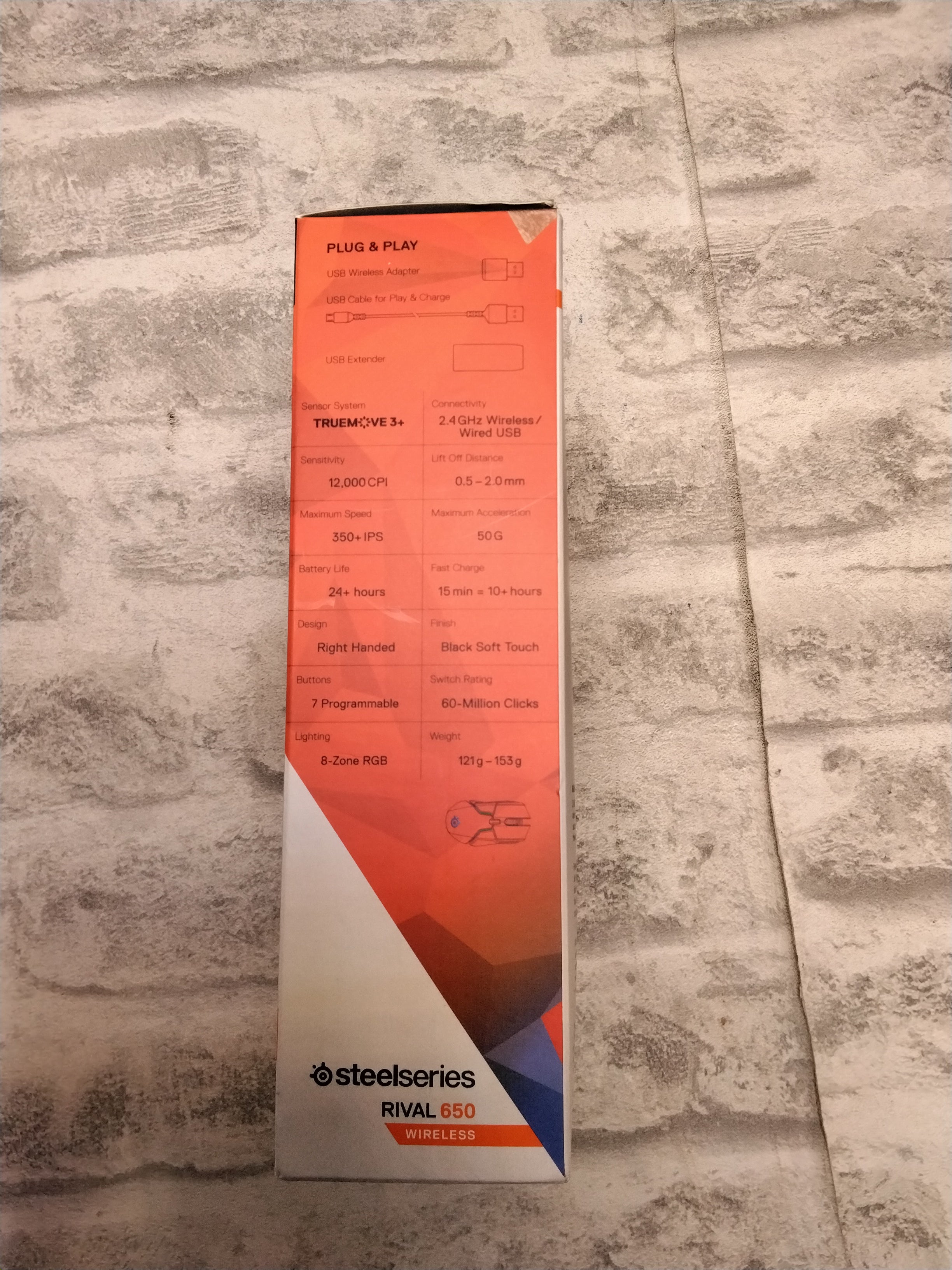 SteelSeries Rival 650 Quantum Wireless Gaming Mouse - Rapid Charging Battery (7673362153710)
